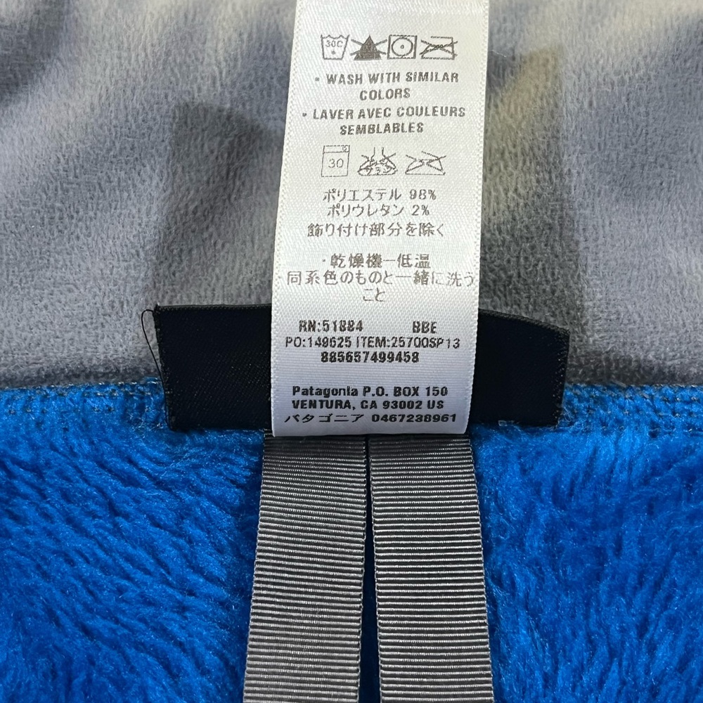 Patagonia Men’s R3 Hi- Loft Jacket Blue/ Gray Size Size XL Polartec Full Zip - Picture 4 of 10